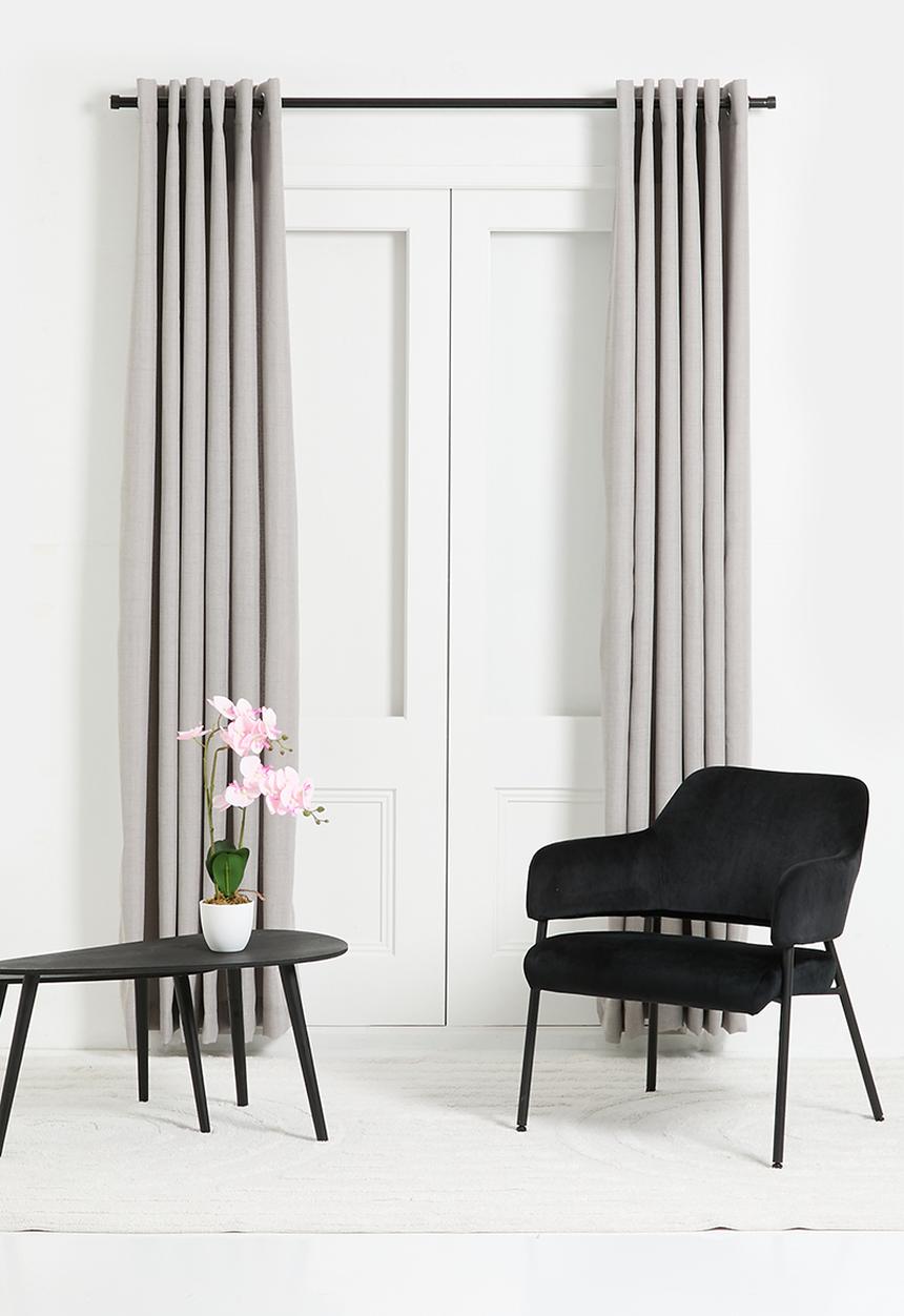 Sixth Floor - Capri Texture Eyelet Curtain - Grey