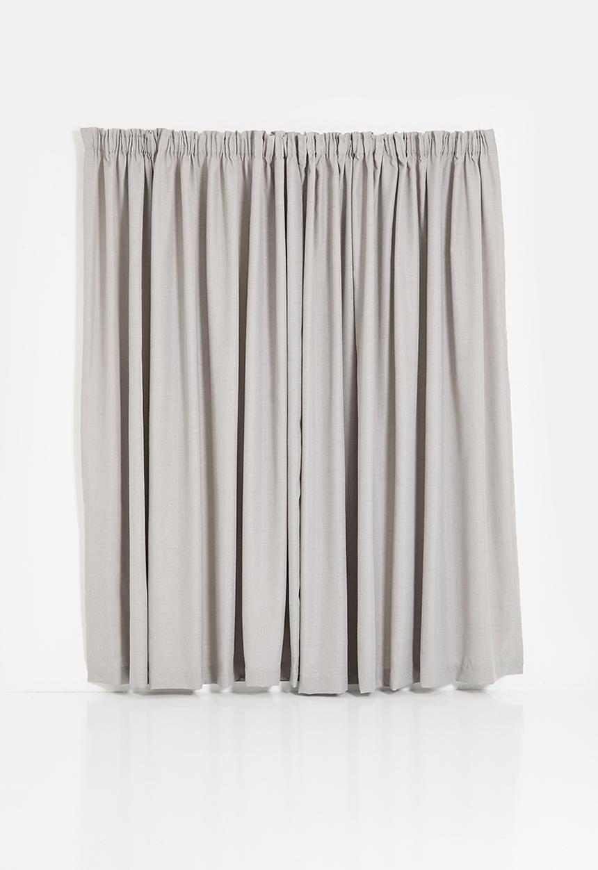 Sixth Floor - Capri Texture Taped Curtain - Grey