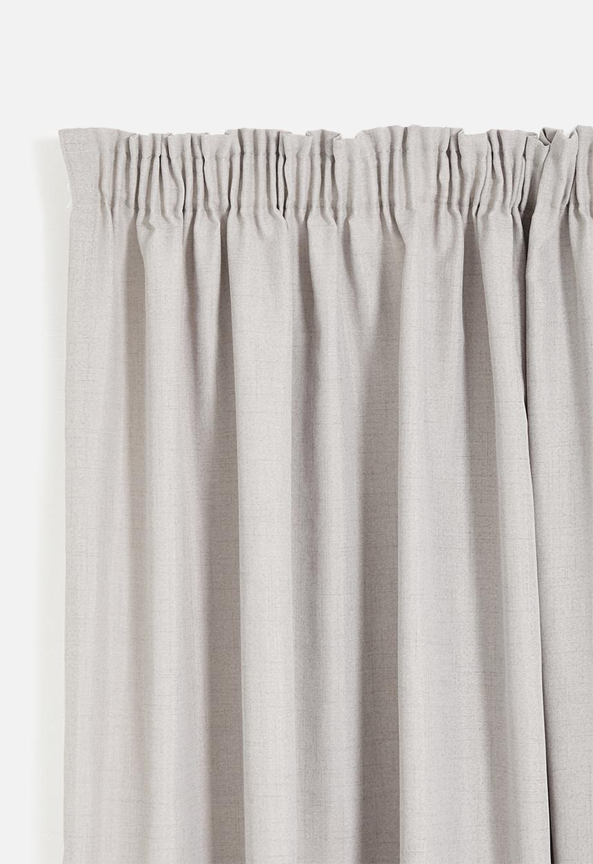Sixth Floor - Capri Texture Taped Curtain - Grey