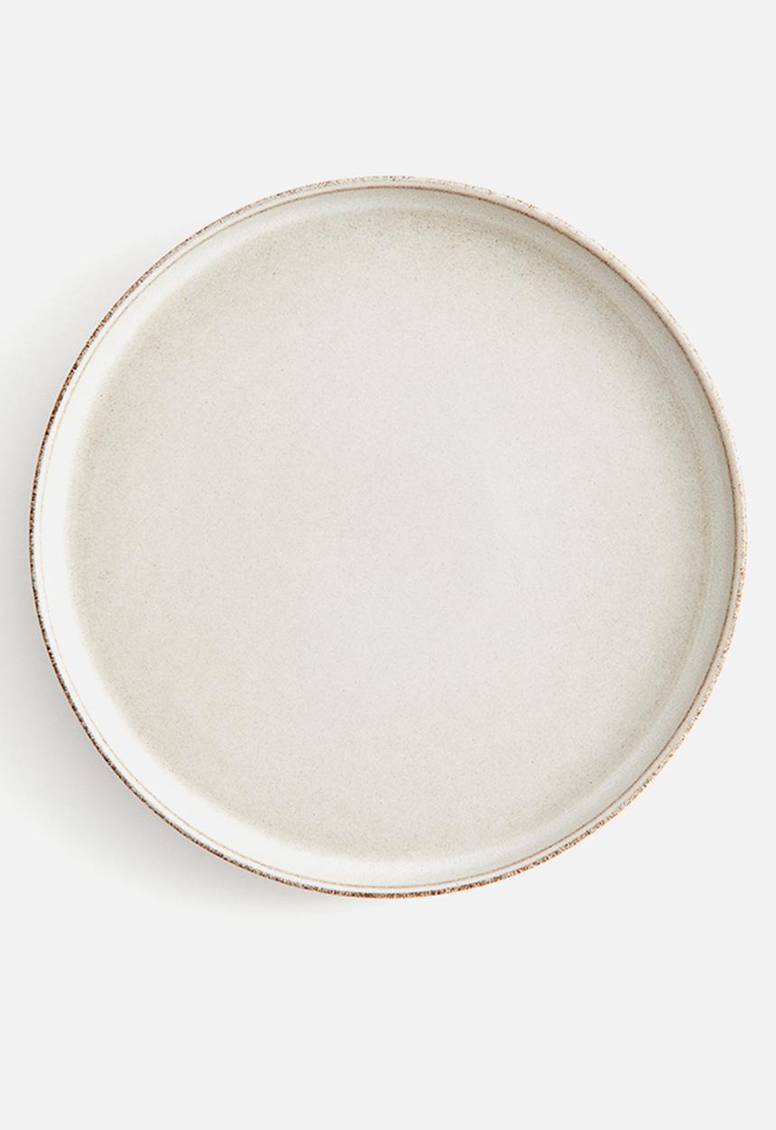H&M - Large stoneware plate - beige