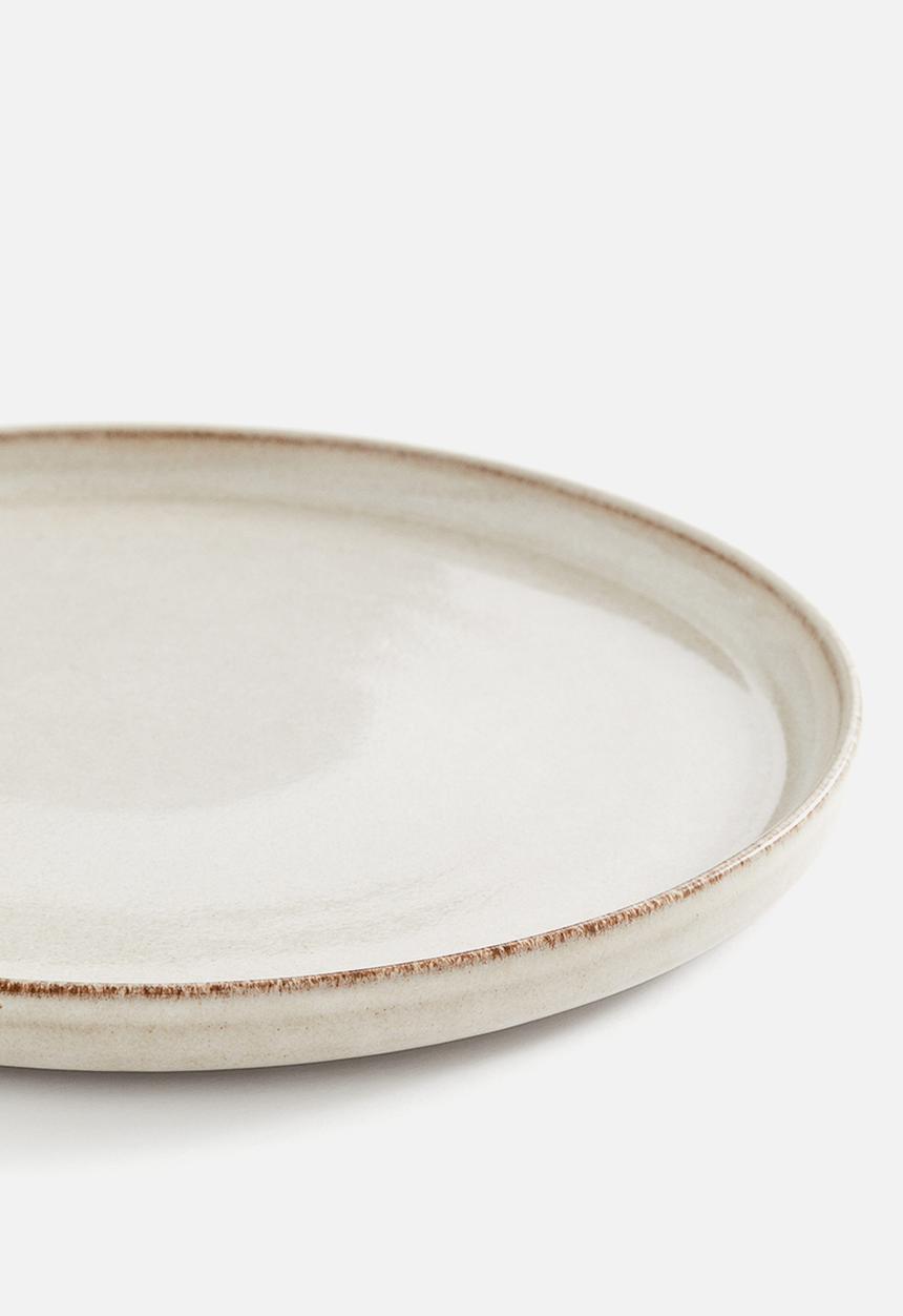 H&M - Large stoneware plate - beige