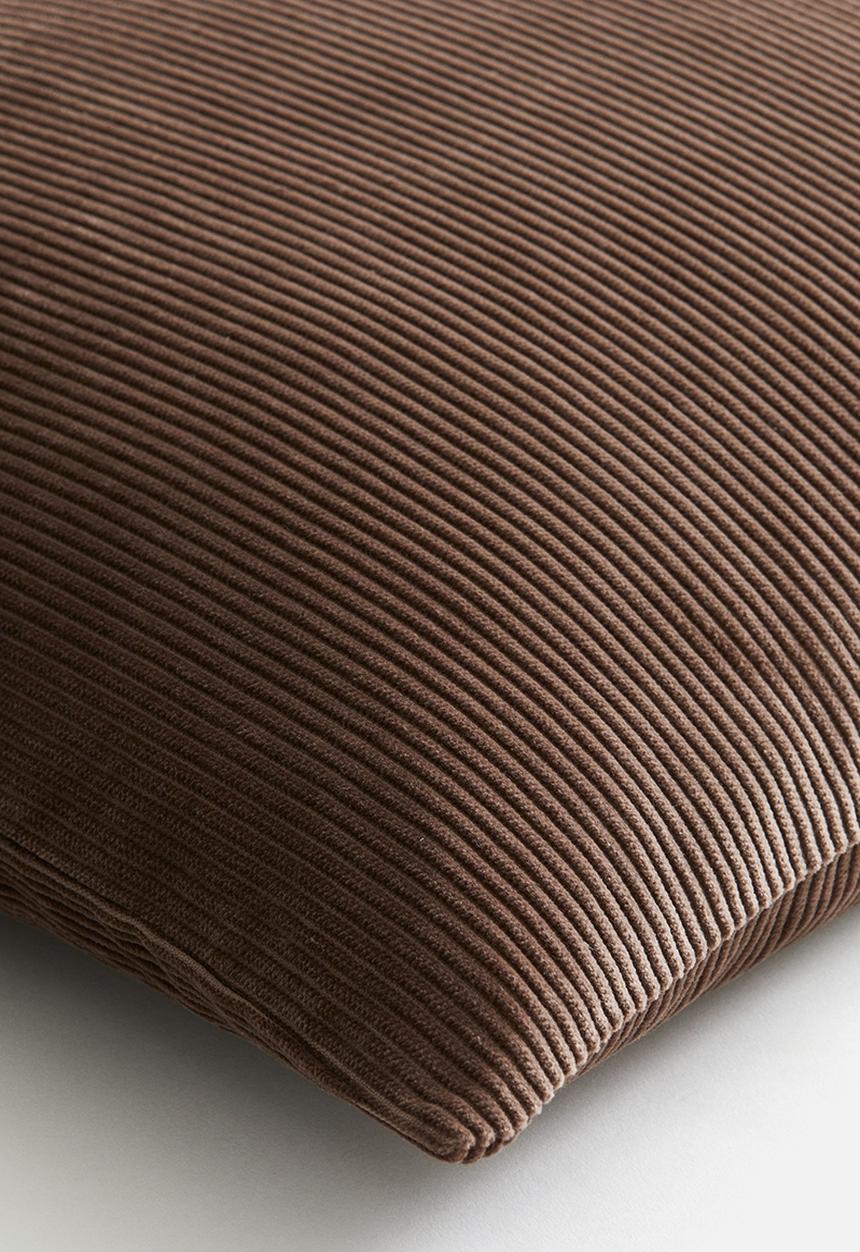 H&M - Corduroy cushion cover - dark brown