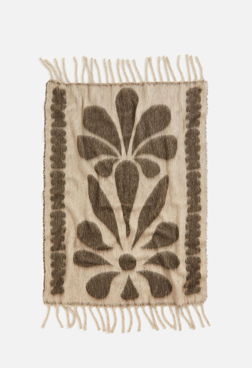 H&M - Floral blanket - brown floral