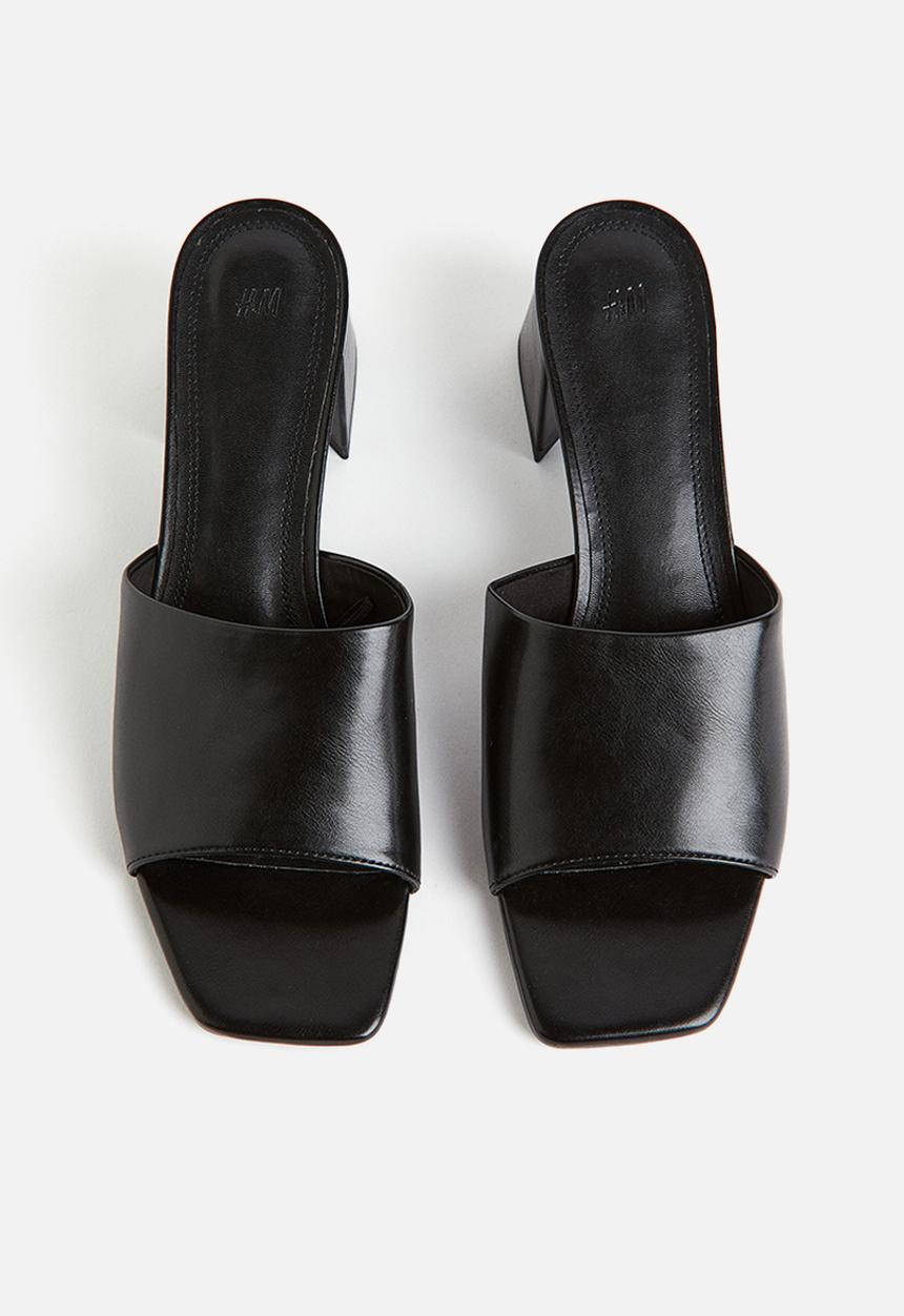 H&M - Block-heeled mules - black