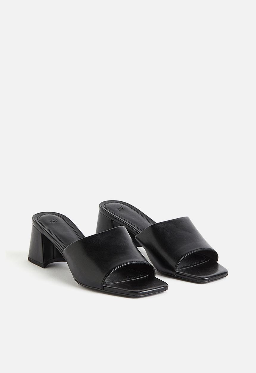 H&M - Block-heeled mules - black
