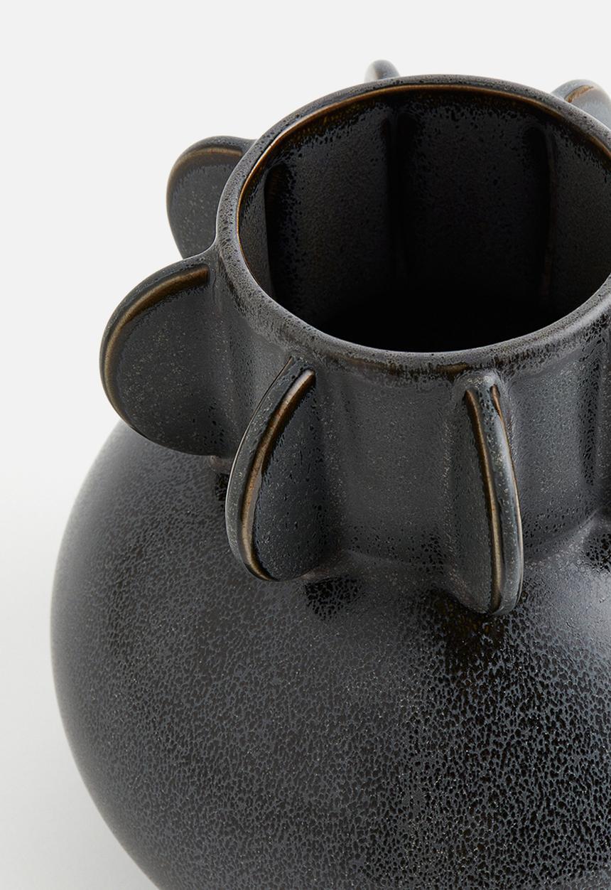 H&M - Reactive-glaze stoneware vase - black