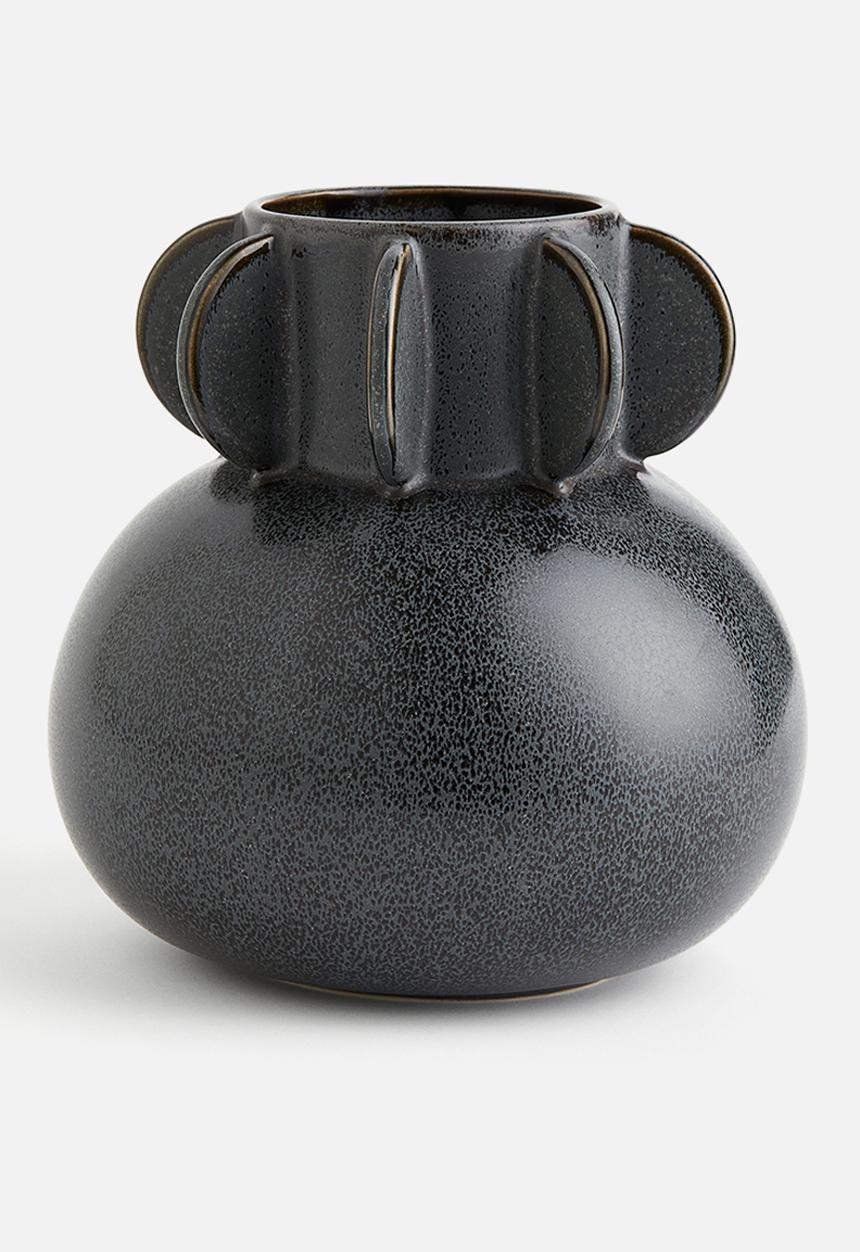 H&M - Reactive-glaze stoneware vase - black