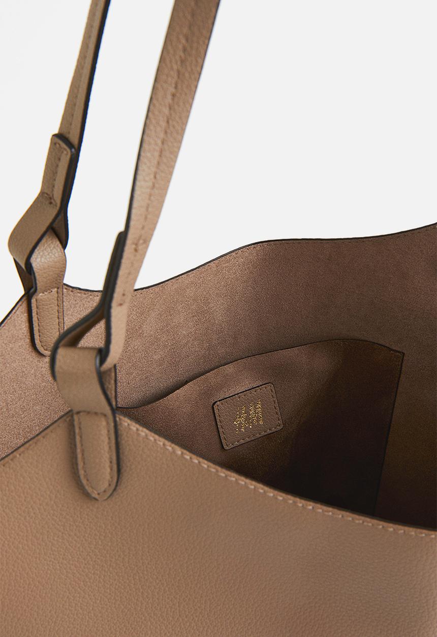 H&M - Coated shopper - dark beige