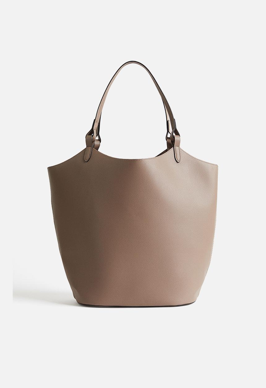 H&M - Coated shopper - dark beige