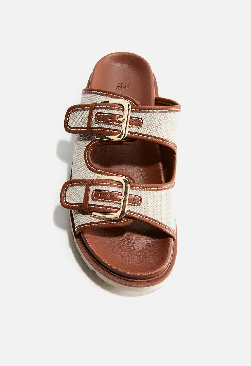 H&M - Chunky sandals - brown & light beige