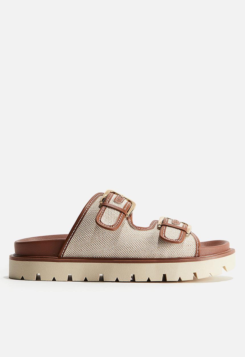 H&M - Chunky sandals - brown & light beige