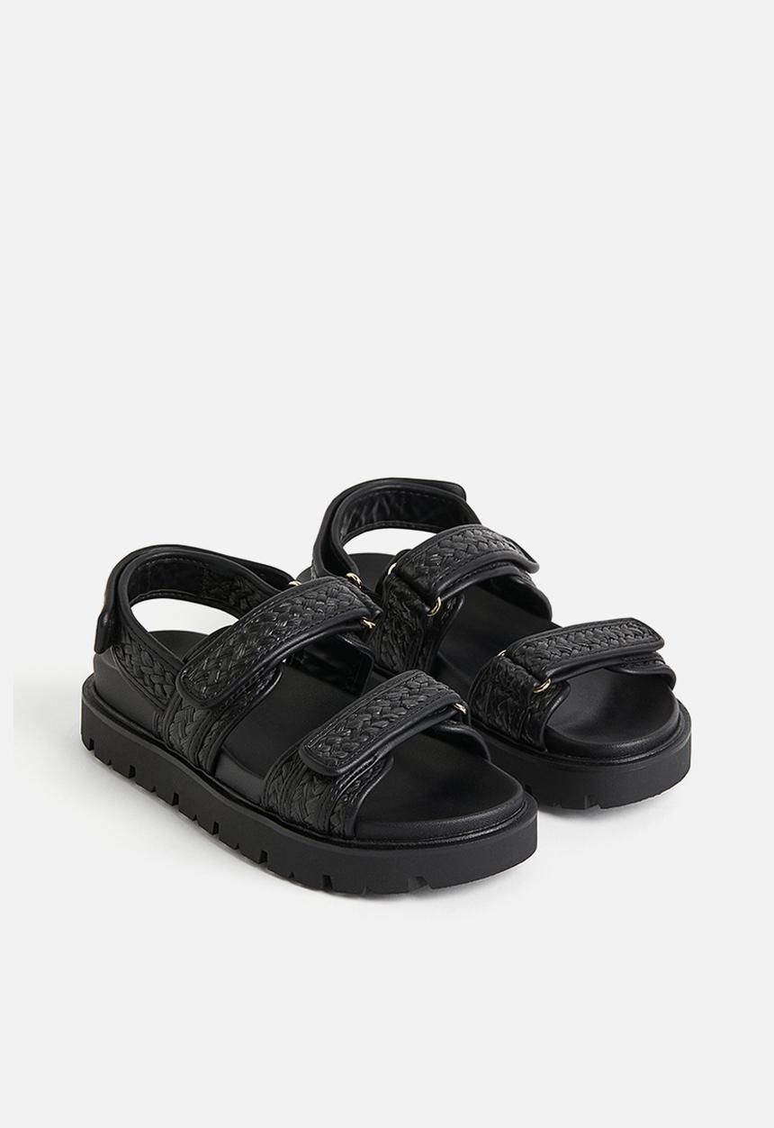 H&M - Braided sandals - black