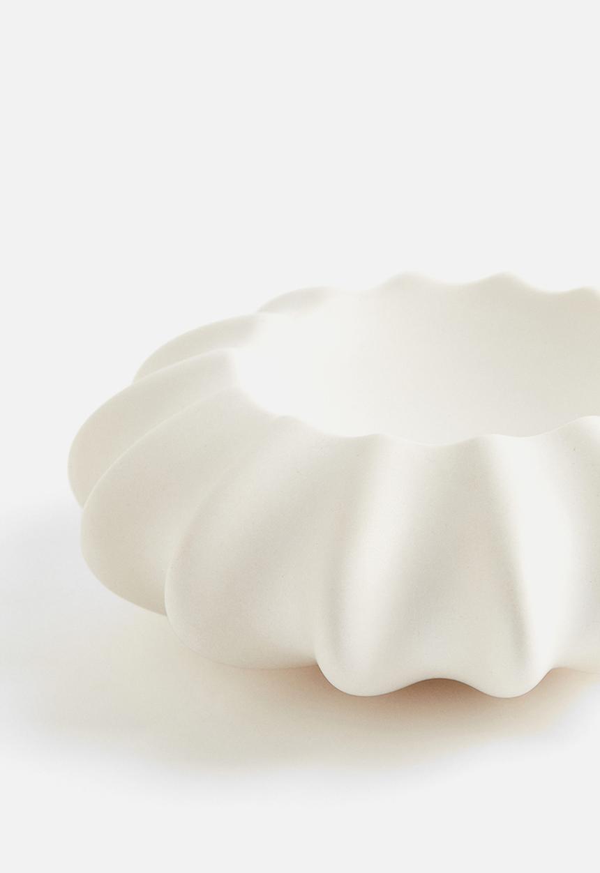H&M - Ribbed stoneware bowl - white