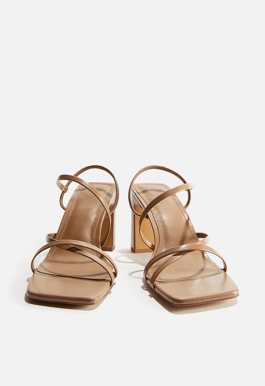 H&M - Block-heeled sandals - beige