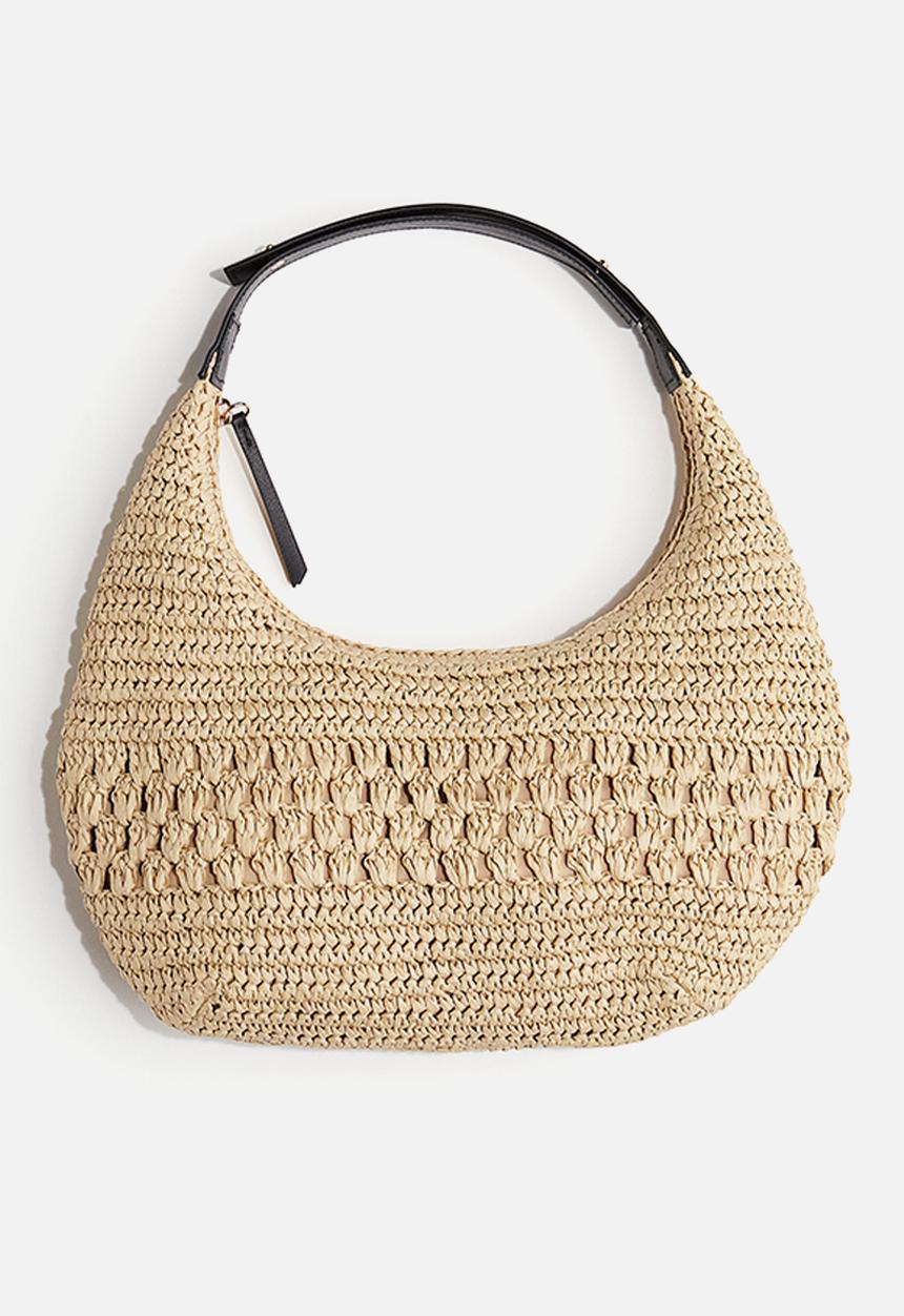 H&M - Straw shoulder bag - light beige
