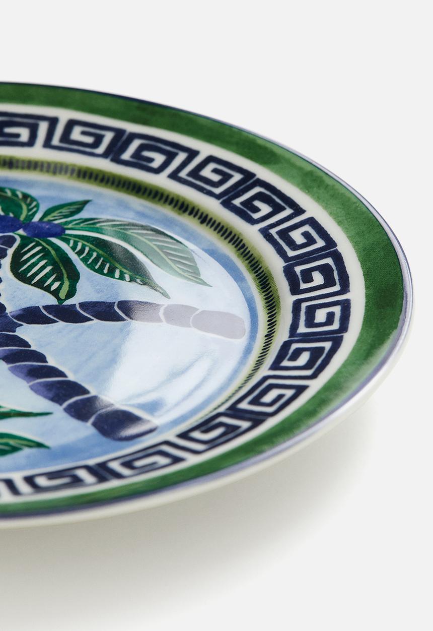H&M - Porcelain mid plate - dark blue green