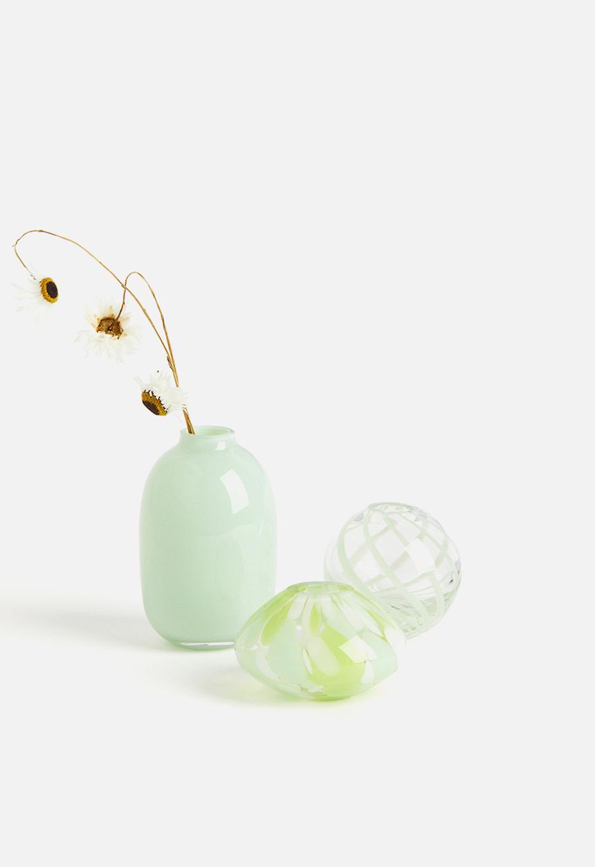 H&M - 3-Pack glass mini vases - light green