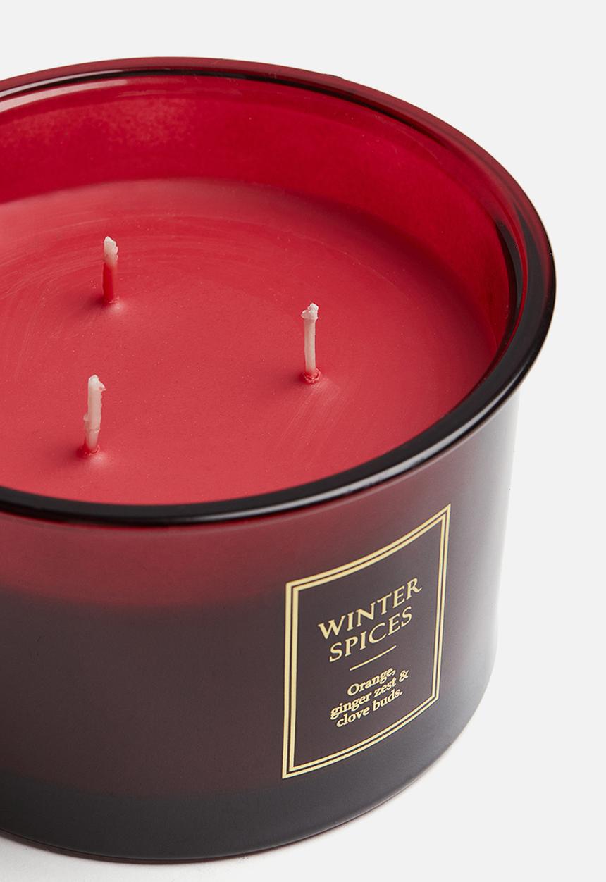 H&M - Scented candle - dark red winter spices