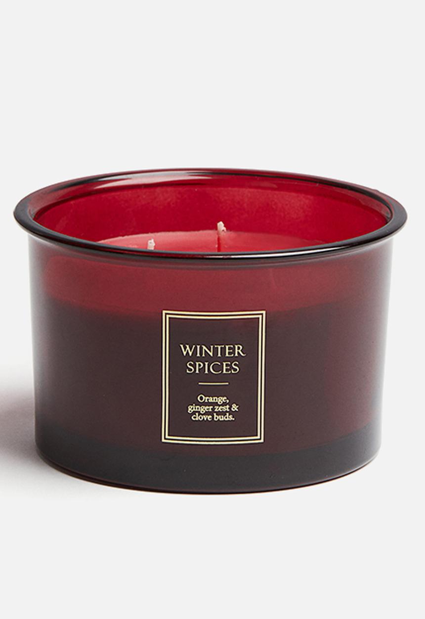 H&M - Scented candle - dark red winter spices