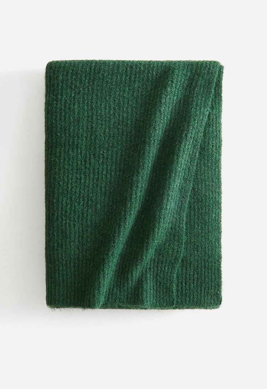 H&M - Rib-knit blanket - dark green