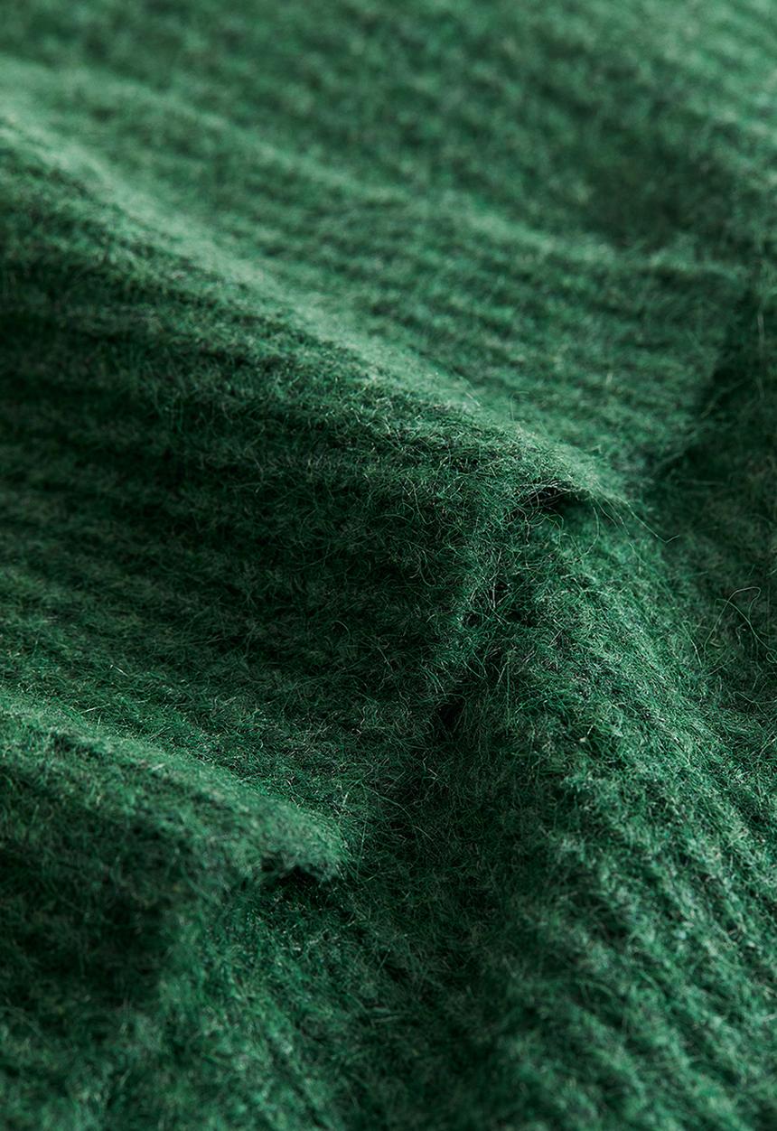 H&M - Rib-knit blanket - dark green