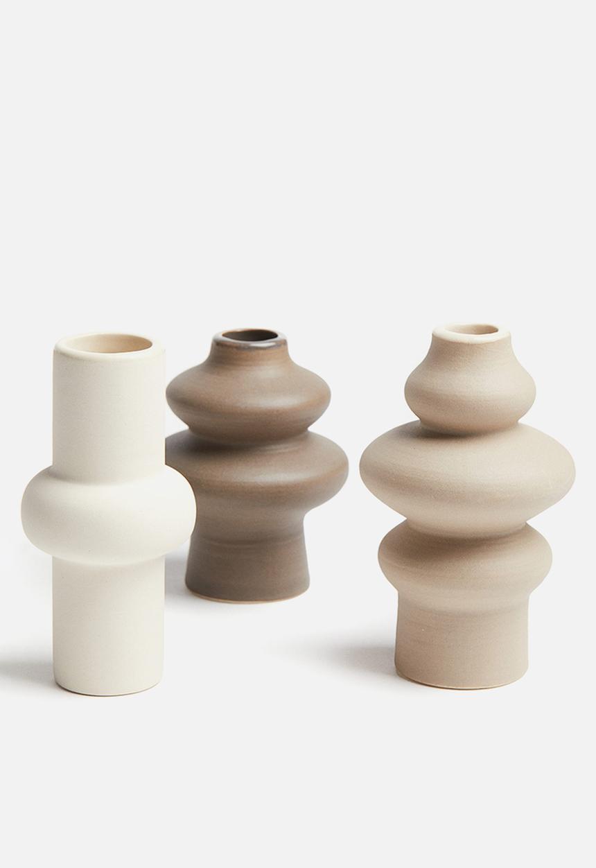 H&M - 3-Pack mini stoneware vases - multi 