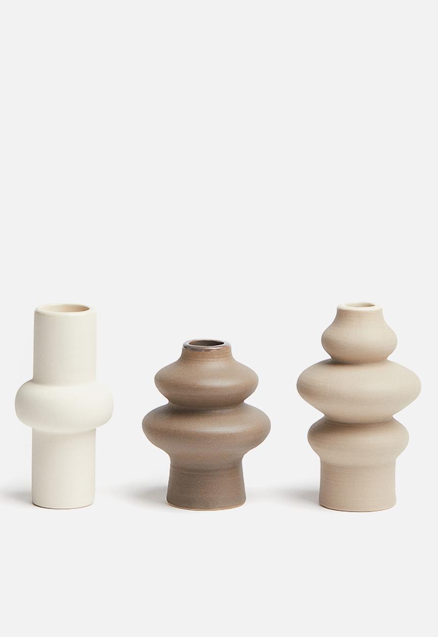 H&M - 3-Pack mini stoneware vases - multi 