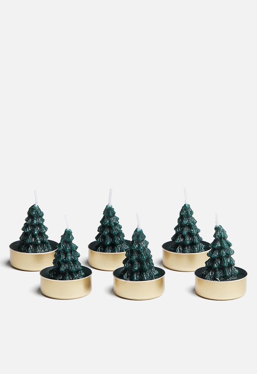 H&M - 6-Pack tree-shaped tealights - green