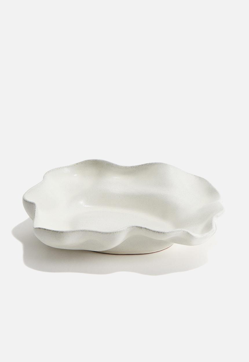 H&M - Large terracotta tray - white