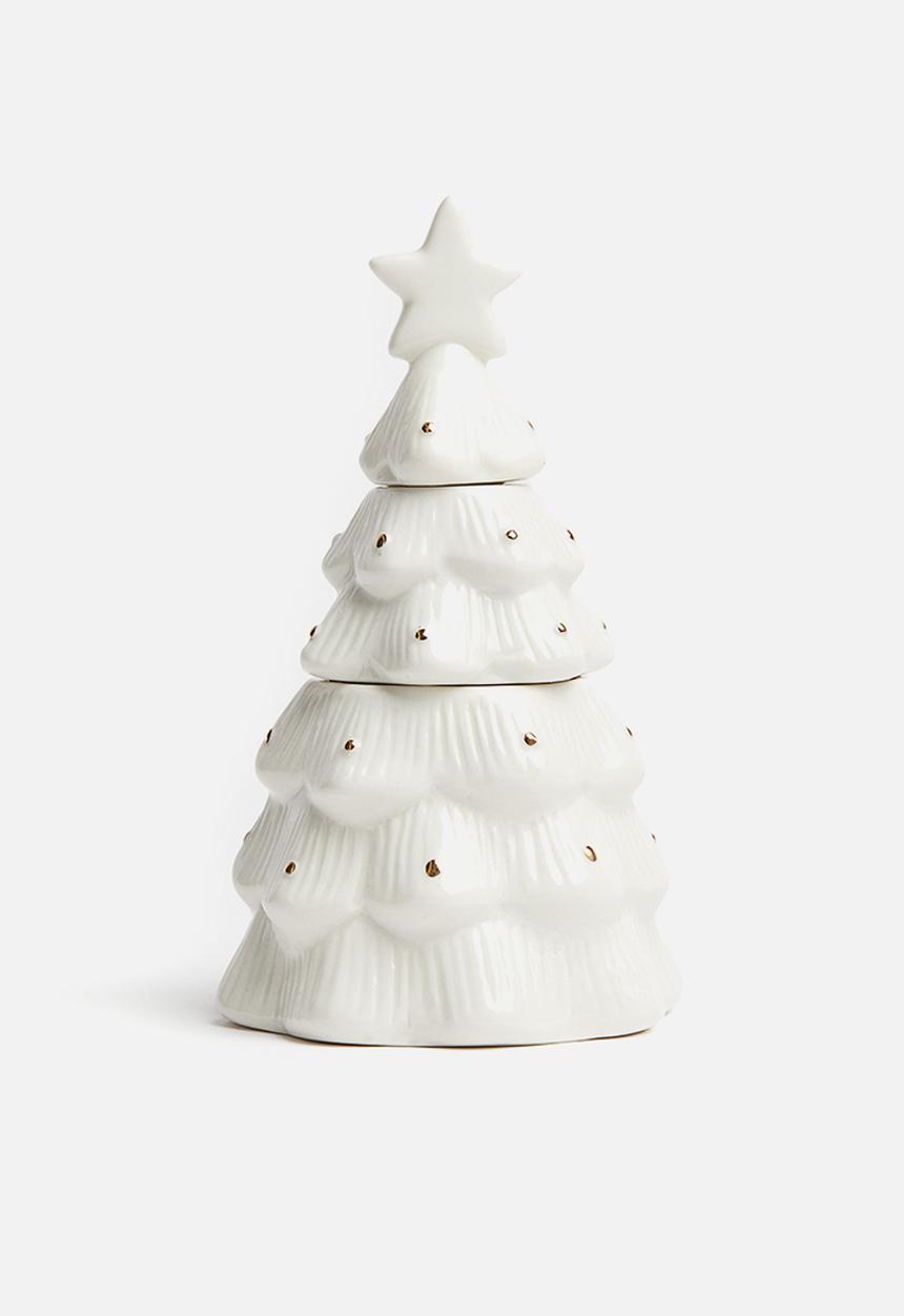 H&M - Candles in a christmas-tree-shaped holder - white
