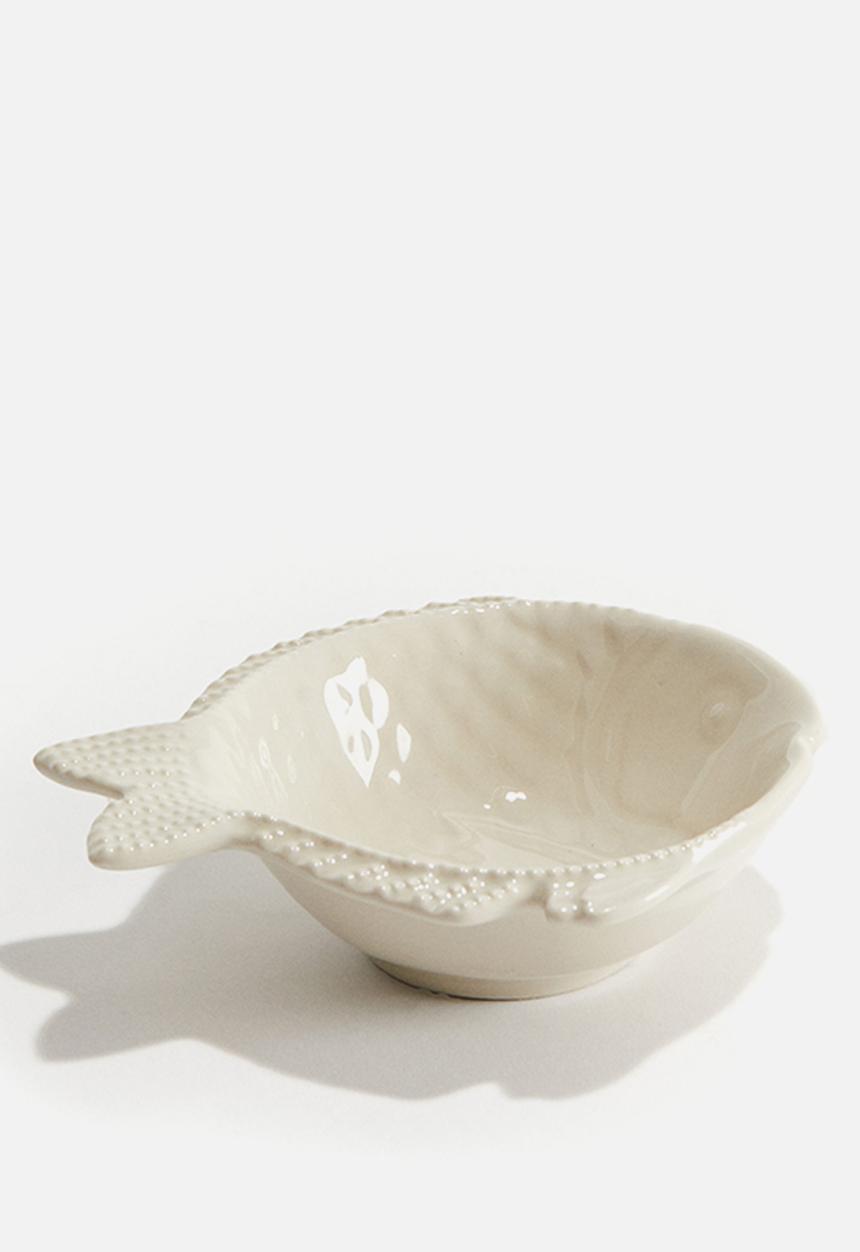 H&M - Small stoneware serving bowl - light beige