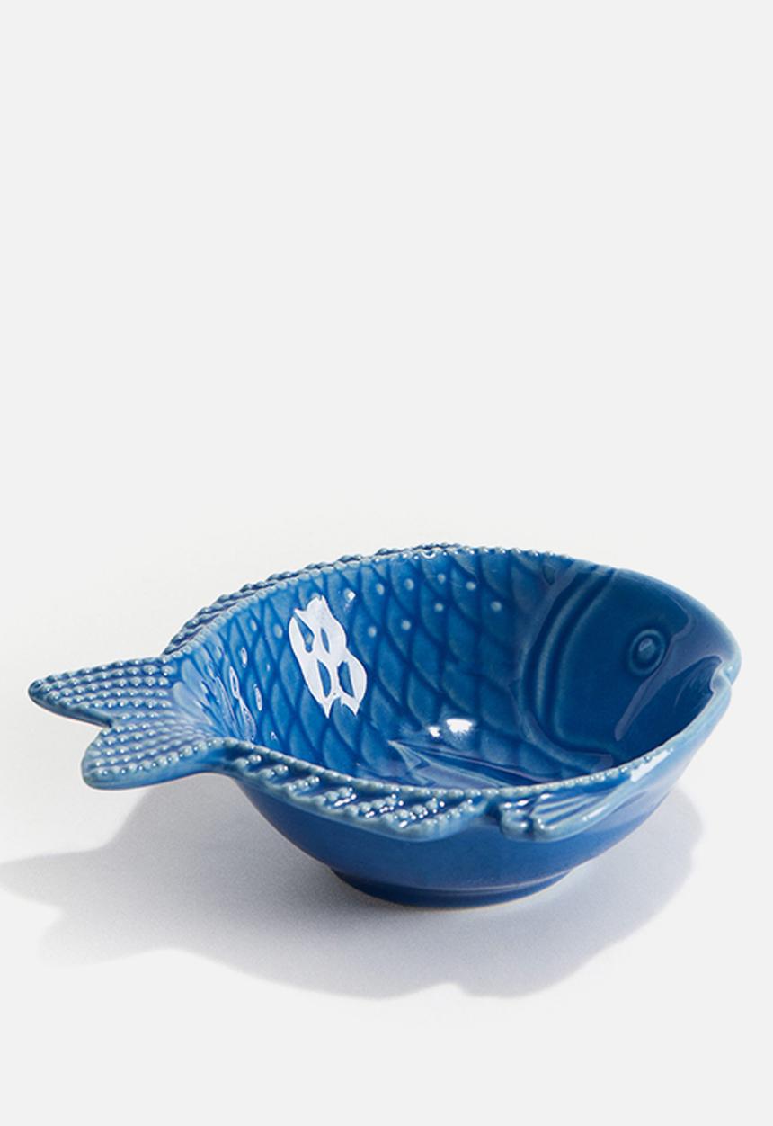 H&M - Small stoneware serving bowl - blue