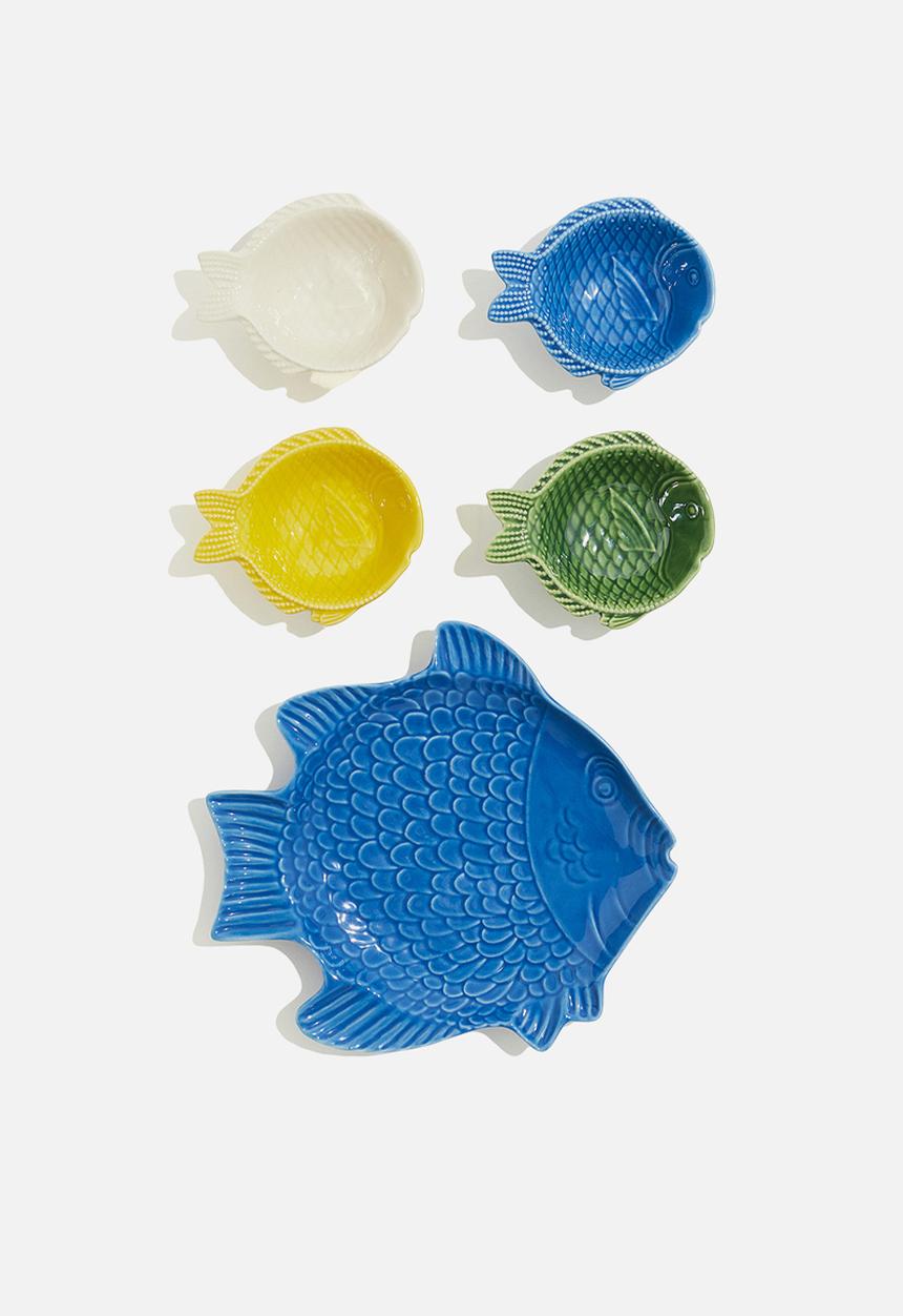 H&M - Small stoneware serving bowl - blue