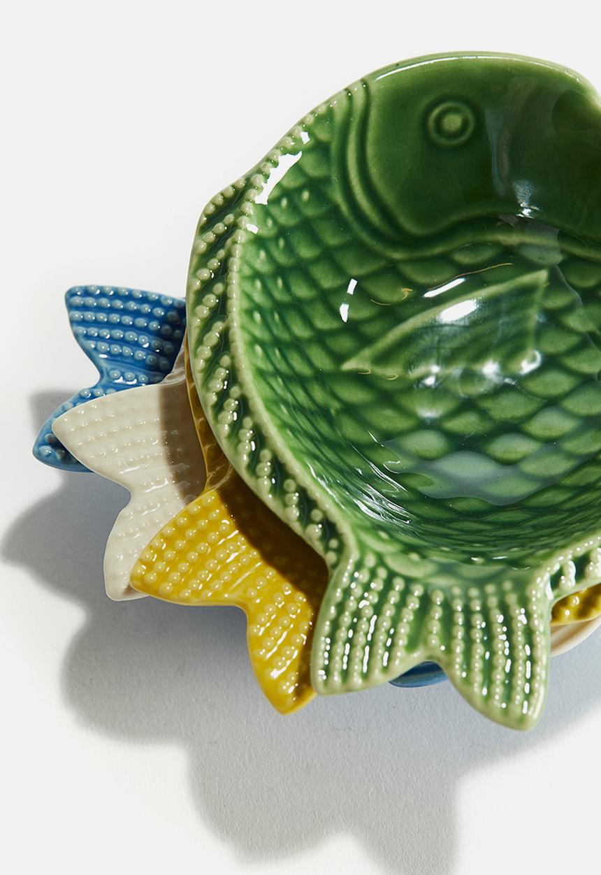 H&M - Small stoneware serving bowl - blue