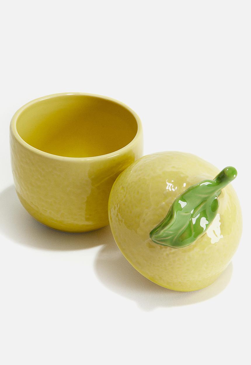 H&M - Lemon-shaped stoneware jar - yellow