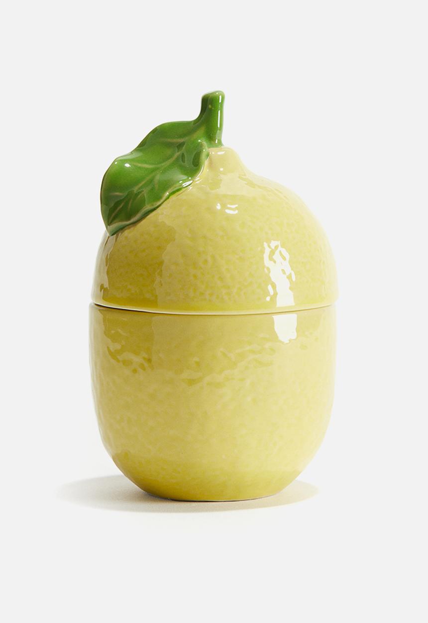 H&M - Lemon-shaped stoneware jar - yellow