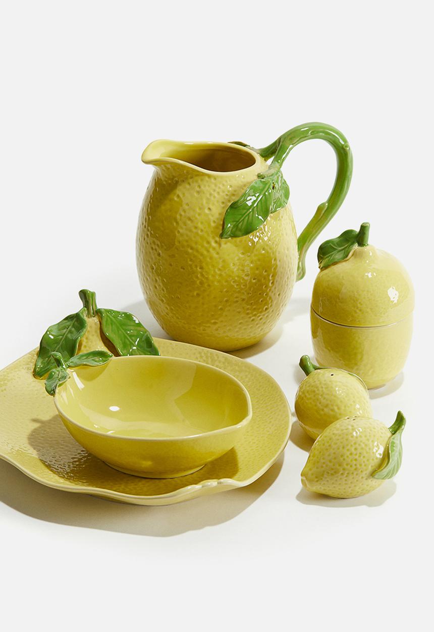 H&M - Lemon-shaped stoneware jar - yellow