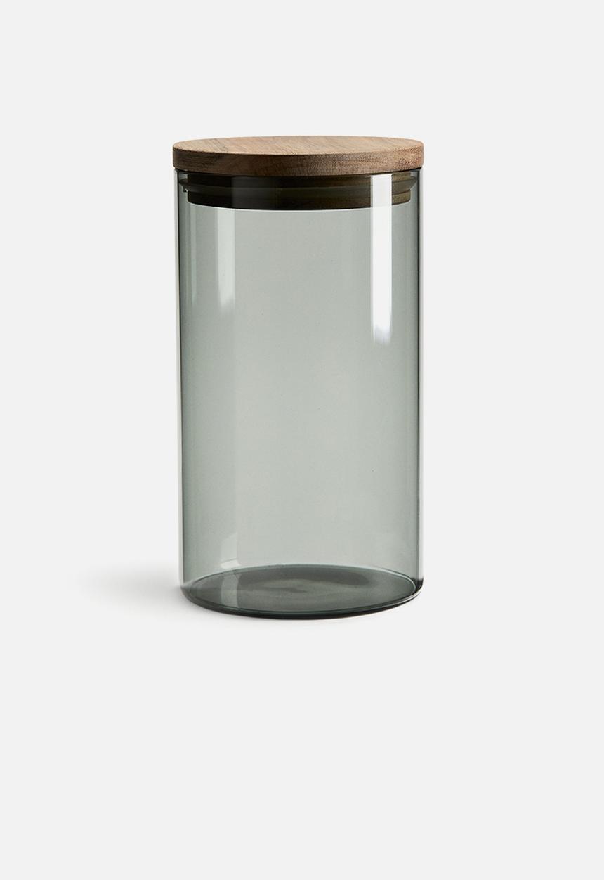 H&M - Glass jar with lid - grey