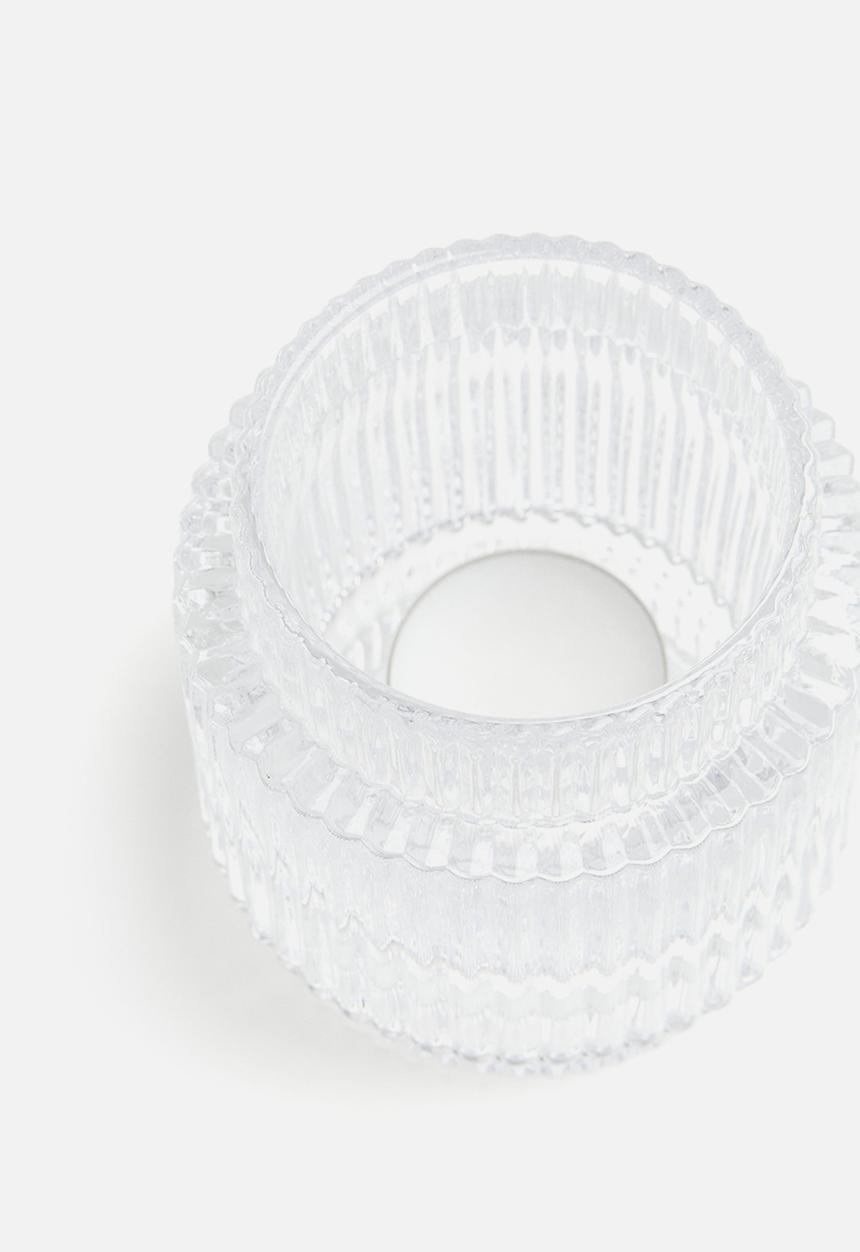 H&M - Glass candle holder - transparent