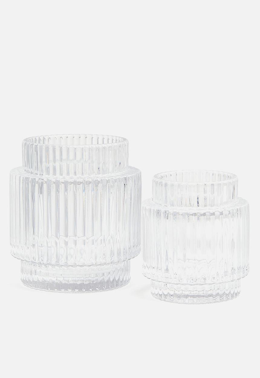H&M - Glass candle holder - transparent