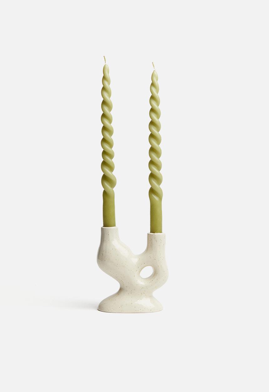 H&M - Ceramic candelabra - white