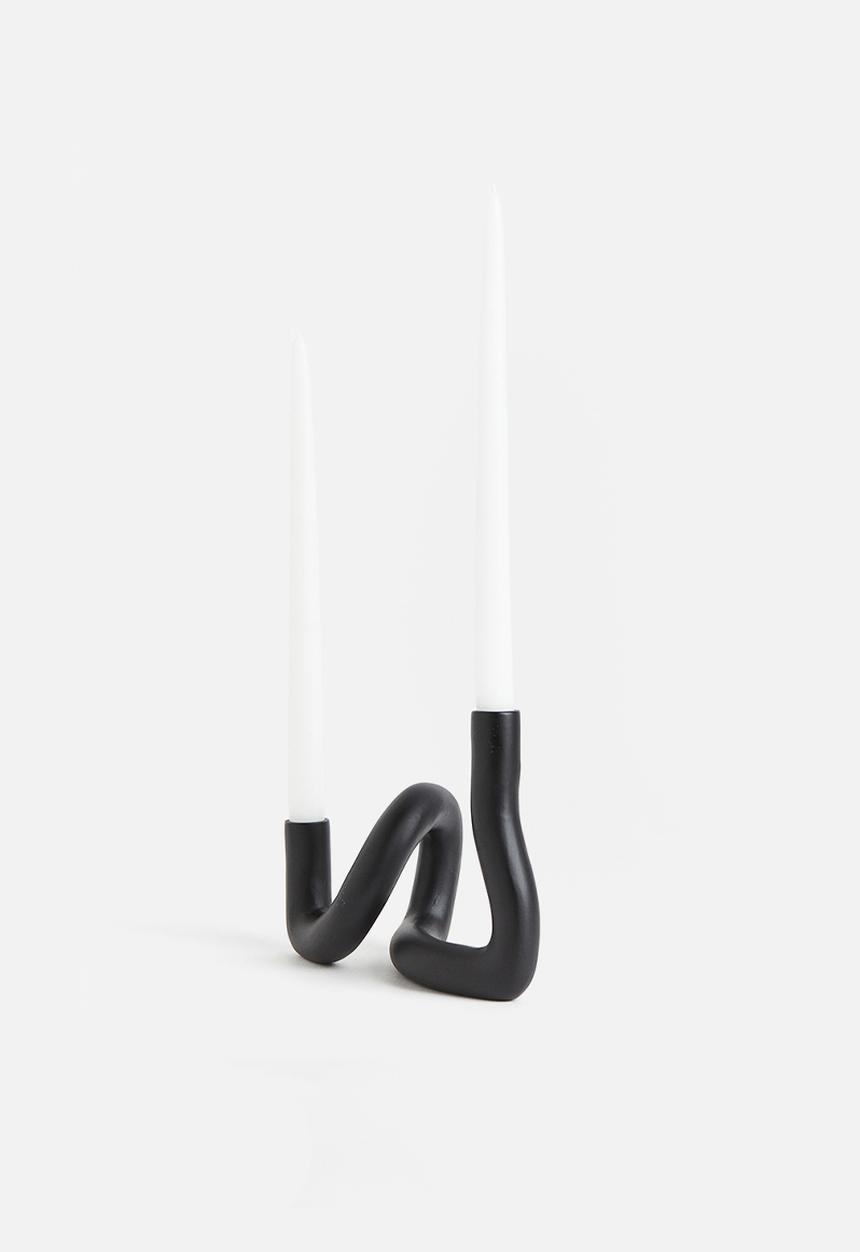 H&M - Metal candlestick - black