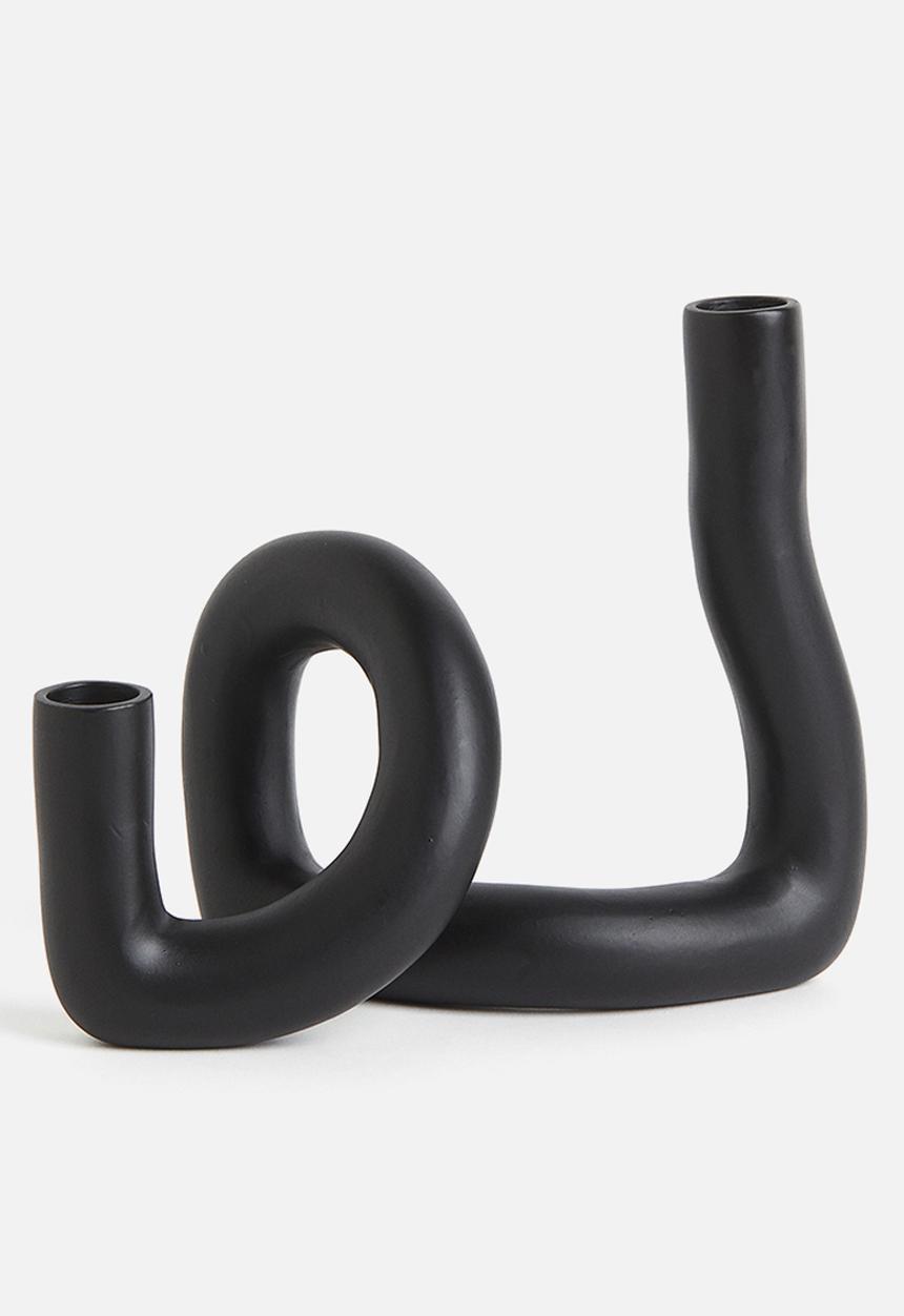 H&M - Metal candlestick - black