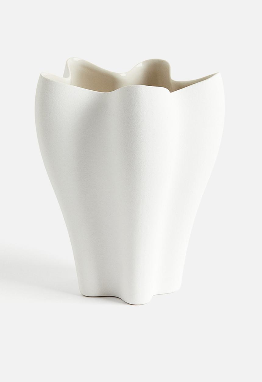 H&M - Stoneware vase - white
