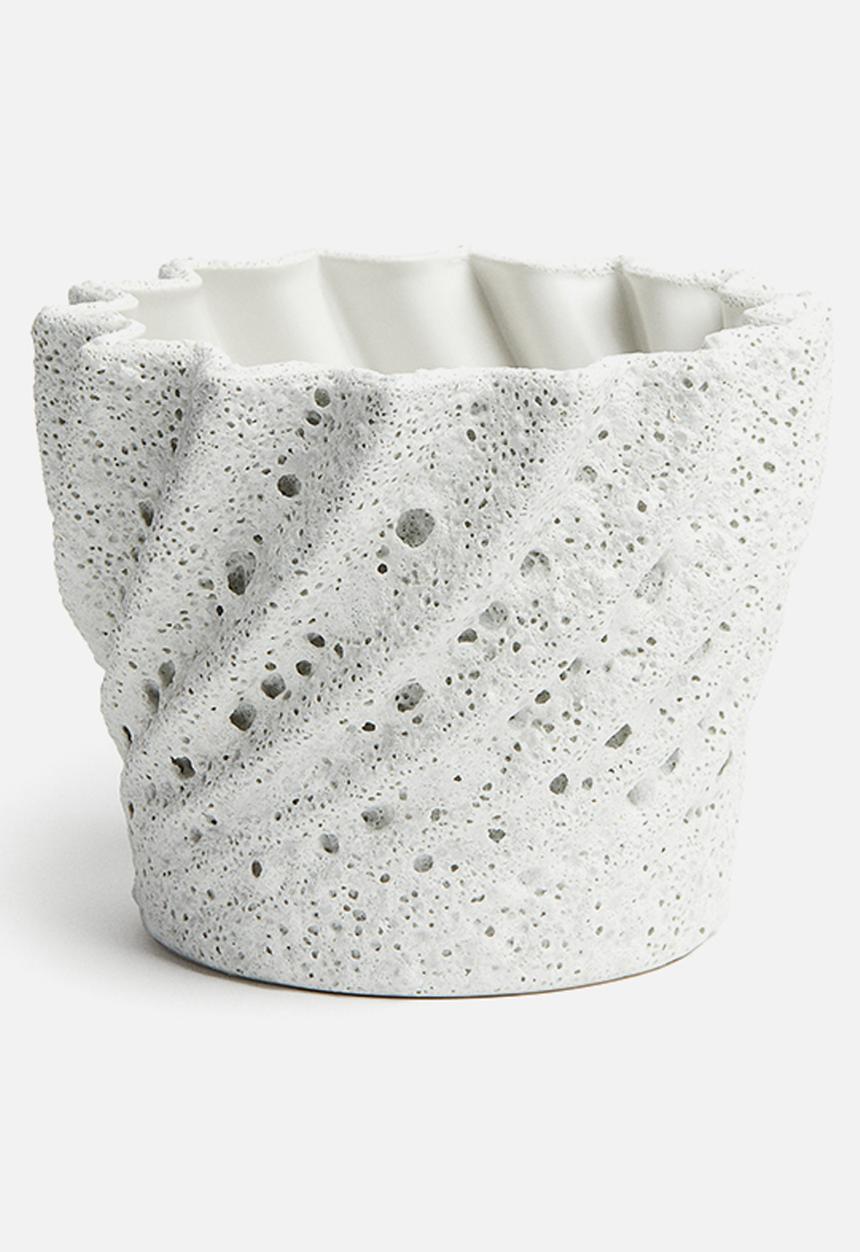 H&M - Stoneware plant pot - white