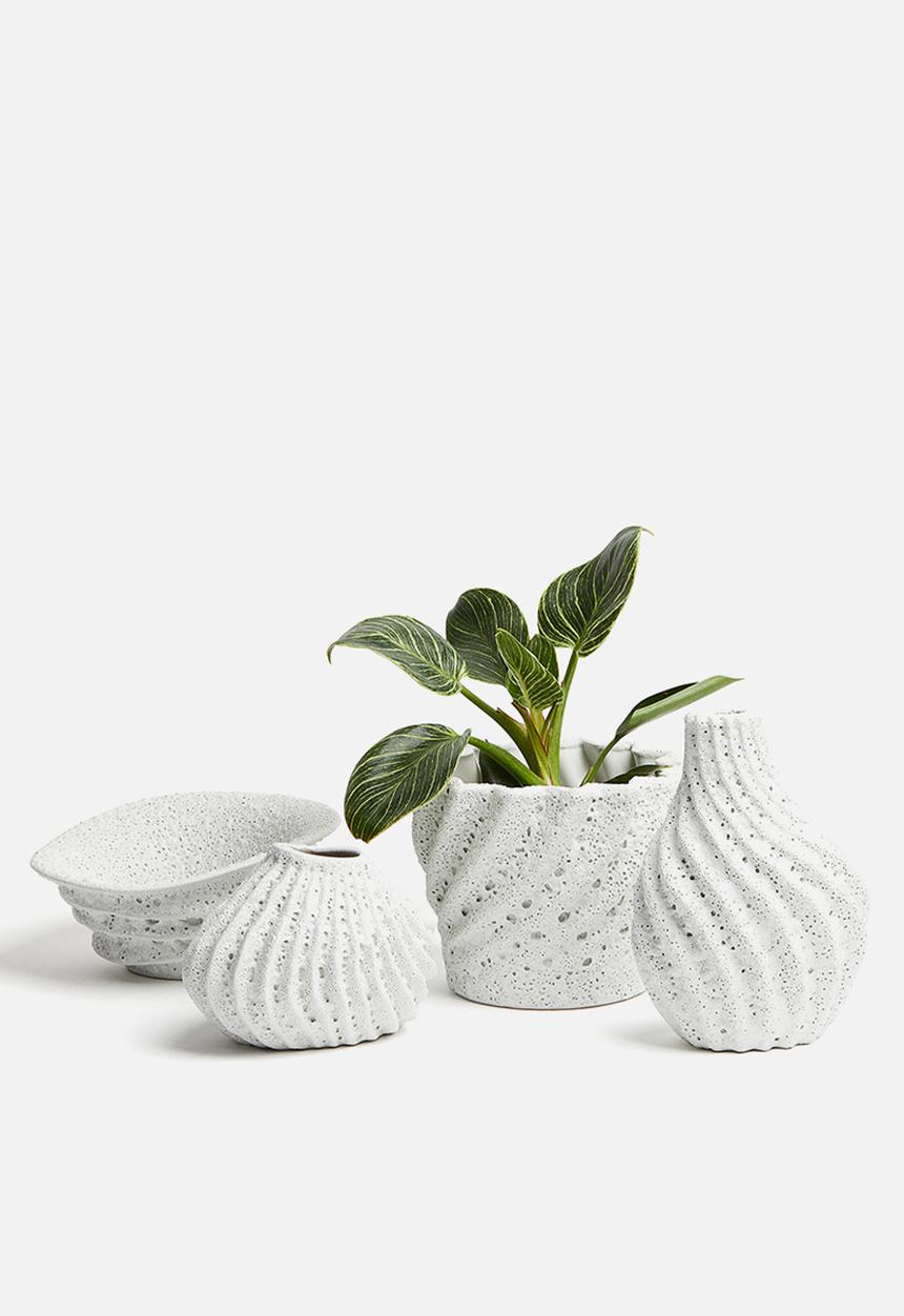 H&M - Stoneware plant pot - white
