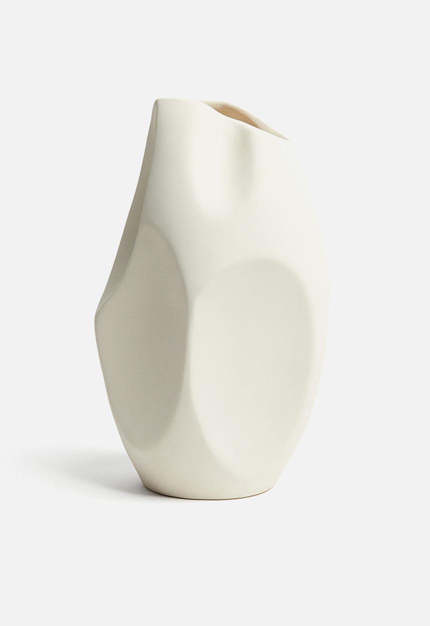 H&M - Stoneware vase - white