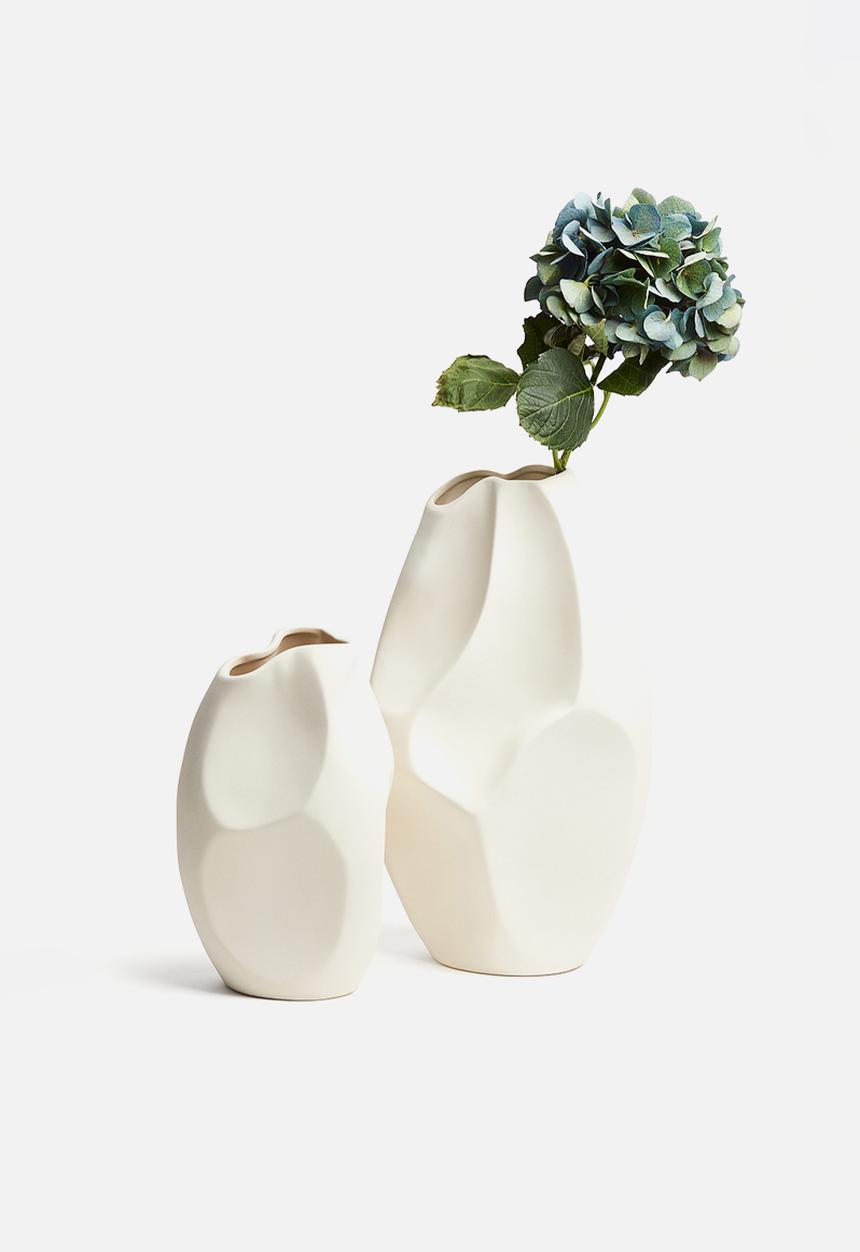 H&M - Stoneware vase - white