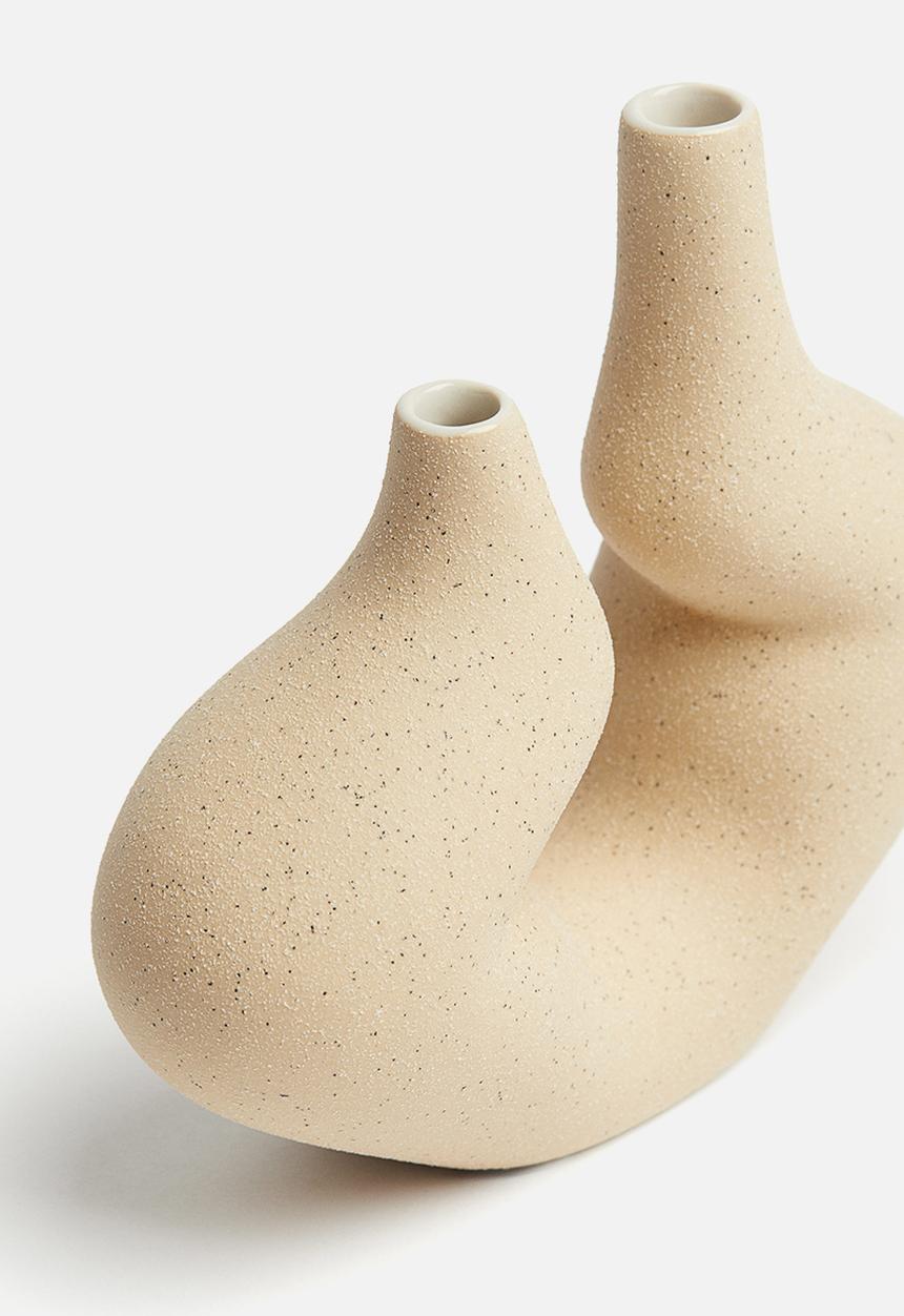 H&M - Small stoneware vase - beige