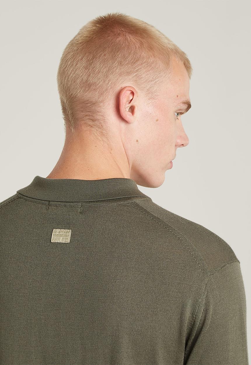 G-STAR - Premium core dunda polo knit - turf